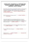 DANTE LEVEL 3 EXAM 2025&vert; ALL QUESTIONS AND CORRECT ANSWERS &vert; GRADED A&plus; &vert; VERIFIED ANSWERS &vert; LATEST VERSION