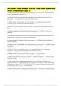 WALMART FOOD&sol;SAFETY ACTUAL EXAM CORE QUESTIONS WITH ANSWERS GRADED A&plus;
