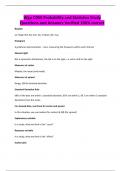 Wgu C955 Probability and Statistics Study Questions and Answers Verified 100&percnt; correct