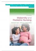MATERNITY AND PEDIATRIC NURSING 5TH EDITION BY  RICCI&comma; KYLE&comma; CARMAN&sol;ALL CHAPTERS COVERED TESTBANK