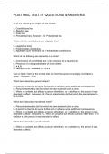 POST RBC TEST &num;1 QUESTIONS & ANSWERS