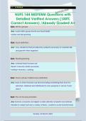 NUFS 144 MIDTERM Questions with  Detailed Verified Answers &lpar;100&percnt;  Correct Answers&rpar; &sol;Already Graded A&plus; 