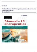 Test Bank for Phillips&rsquo;s Manual of I&period;V&period; Therapeutics&semi; Evidence-Based Practice for Infusion Therapy 8th Edition Lisa Gorski &vert; Complete Guide A&plus; &vert;Updated 2025