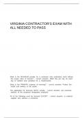 ADVANCED CONTRACTING EXAM WITH CORRECT ANSWERS