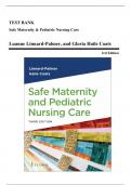 Test Bank - Safe Maternity and Pediatric Nursing Care, 3rd Edition (Linnard-Palmer, 2025), Chapter 1-38 | All Chapters