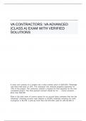 VA CONTRACTORS VA ADVANCED &lpar;CLASS A&rpar; EXAM WITH VERIFIED SOLUTIONS