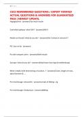 CSCE REMEMBERED QUESTIONS &sol; EXPERT VERIFIED ACTUAL QUESTIONS & ANSWERS FOR GUARANTEED PASS &vert; NEWEST UPDATE&comma; 