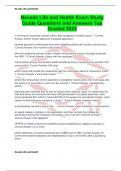 Nevada Life and Health Exam Study Guide Questions and Answers Top Graded 2025
