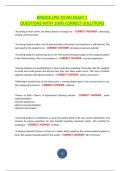BRIDGE LPN TO RN EXAM 1 QUESTIONS WITH 100&percnt; CORRECT SOLUTIONS 