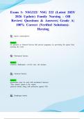 Exam 1&colon; NSG222&sol; NSG 222 &lpar;Latest 2025&sol; 2026 Update&rpar; Family Nursing - OB Review&vert; Questions & Answers&vert; Grade A&vert; 100&percnt; Correct &lpar;Verified Solutions&rpar;- Herzing