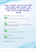Exam 2&colon; NSG222&sol; NSG 222 &lpar;Latest 2025&sol; 2026 Update&rpar; Family Nursing - OB Review&vert; Questions & Answers&vert; Grade A&vert; 100&percnt; Correct &lpar;Verified Solutions&rpar;- Herzing