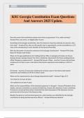 KSU Georgia Constitution Exam Questions And Answers 2025 Update&period;