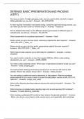 DEFENSE BASIC PRESERVATION AND PACKING &lpar;CERT&rpar;