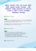 HESI&colon; NSG222&sol; NSG 222 &lpar;Latest 2025&sol; 2026 Update&rpar; Family Nursing &ndash; OB&sol; Pediatric Guide&vert; Questions & Answers&vert; Grade A&vert; 100&percnt; Correct &lpar;Verified Solutions&rpar;- Herzing