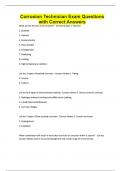 Corrosion Technician Exam Questions with Correct Answers