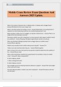 Mobile Crane Review Exam Questions And Answers 2025 Update&period;