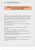 Mobile Cranes Exam Questions And Answers 2025 Update&period;