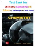 Test Bank for Chemistry&colon; Atoms First 5th Edition by Julia Burdge and Jason Overby ISBN-9781266280412 all chapers latest edition complete guide