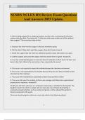 NCSBN NCLEX RN Review Exam Questions And Answers 2025 Update&period;