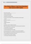 New Mexico History Cum Exam Questions And Answers 2025 Update