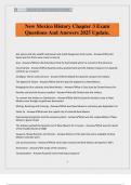 New Mexico History Chapter 3 Exam Questions And Answers 2025 Update&period;