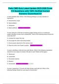 Peds CMS Quiz Latest Update 2025-2026 Exam 115 Questions with 100&percnt; Verified Correct Answers Guaranteed A&plus;