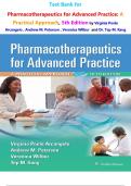 Test Bank for  Pharmacotherapeutics for Advanced Practice&colon; A Practical Approach&comma; 5th Edition by Virginia Poole Arcangelo &comma; Andrew M&period; Peterson &comma; Veronica Wilbur  and Dr&period; Tep M&period; Kang isbn-9781975160593 All Chapters Complete Complete Guide Latest Edition
