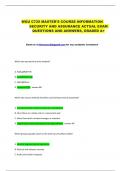 WGU C725 MASTER'S COURSE INFORMATION  SECURITY AND ASSURANCE ACTUAL EXAM  QUESTIONS AND ANSWERS&comma; GRADED A&plus; 