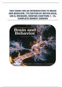 TEST BANK FOR AN INTRODUCTION TO BRAIN  AND BEHAVIOR&comma; 7TH EDITION BY BRYAN KOLB&comma;  IAN Q&period; WHISHAW&comma; VERIFIED CHAPTERS 1 - 16&comma;  COMPLETE NEWEST VERSION