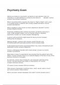 Psychiatry Exam with 100&percnt; correct answers 20-25