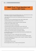 NR607 Week 7 Exam Questions And Answers 2025 Update