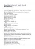 Psychiatric Mental Health Board Certification exam with 100&percnt; correct answers 2025