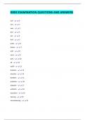 D003 EXAMINATION QUESTIONS AND ANSWERS