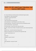 NRSG 533 MN Adult Exam 3 Questions And Answers 2025 Update
