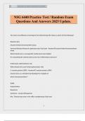 NSG 6440 Practice Test &sol; Random Exam Questions And Answers 2025 Update&period;