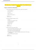 Test Bank - Biochemistry&comma; 1st Edition &lpar;Miesfeld&comma; 2018&rpar;&comma; Chapter 1-23 &vert; All Chapters