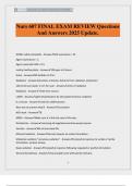 Nurs 607 FINAL EXAM REVIEW Questions And Answers 2025 Update&period;