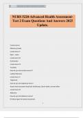 NURS 5220-Advanced Health Assessment- Test 2 Exam Questions And Answers 2025 Update&period;