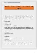 OB test 3 Exam Questions And Answers 2025 Update