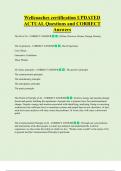 Wellcoaches certification UPDATED  ACTUAL Questions and CORRECT  Answers 