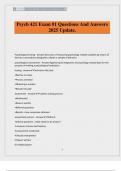 Psych 421 Exam &num;1 Questions And Answers 2025 Update&period;