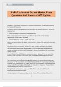 SAFe 5 Advanced Scrum Master Exam Questions And Answers 2025 Update&period;