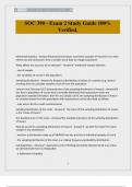 SOC 390 - Exam 2 Study Guide 100&percnt; Verified&period;