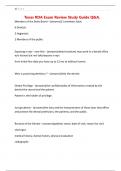 Texas RDA Exam Review Study Guide Q&A&period;