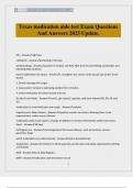Texas medication aide test Exam Questions And Answers 2025 Update&period;