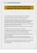 Texas Commercial Rules Test Exam Questions And Answers 2025 Update&period;