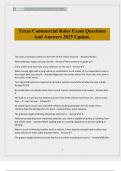 Texas Commercial Rules Exam Questions And Answers 2025 Update&period;
