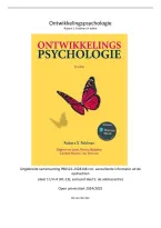 &lpar;uitgebreide&rpar; samenvatting ontwikkelingspsychologie Robert S&period; Feldman 9e editie &lpar;H1-13&rpar; PB0112 Open Universiteit 2024&sol;2025
