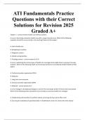 ATI Fundamentals Practice Questions with their Correct Solutions for Revision 2025 Graded A&plus;