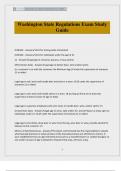 Washington State Regulations Exam Study Guide